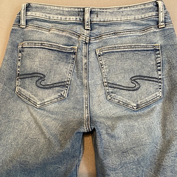 Silver Jeans Womens 31 Avery Slim Boot Light Wash Stretch Denim Soft - Picture 10 of 16